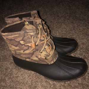 Sperry Top Slider Camo Boots